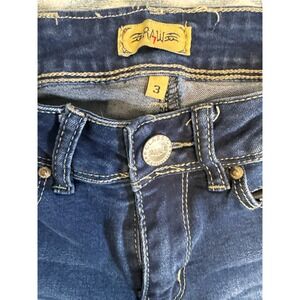 RAW Jeans Women Size 3 Blue Wash‎ Classic Fit Distressed Pockets
